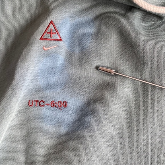 Nike Dri Fit Standard Issue Hoodie Teal Graphic Print Mens L Organic High - Picture 9 of 12